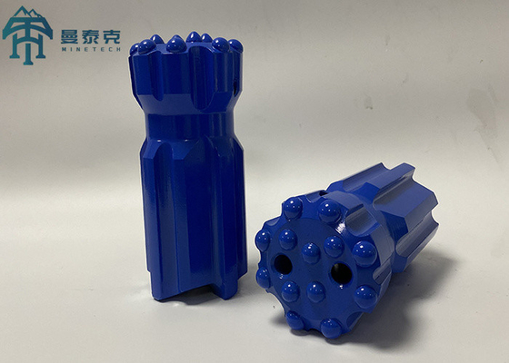 通る平らな表面64mm T38炭化物ボタン ビットは球形を引き込める