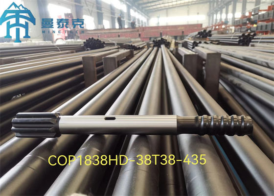 エピロック トップハンマー COP1838HD T38 435mm 鉱石採掘用のシェンクアダプター