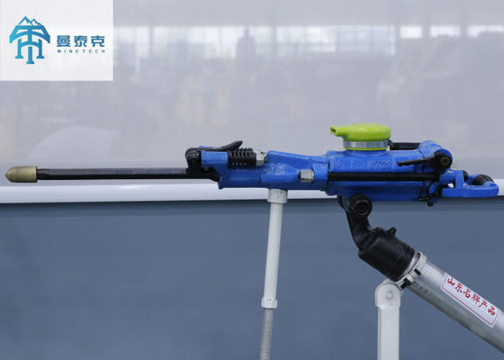 鉄道建設における湿式掘削用YT28ポータブル空気圧ハンドヘルドエアレッグロックドリルマシン、H22*108mmドリルロッド付き